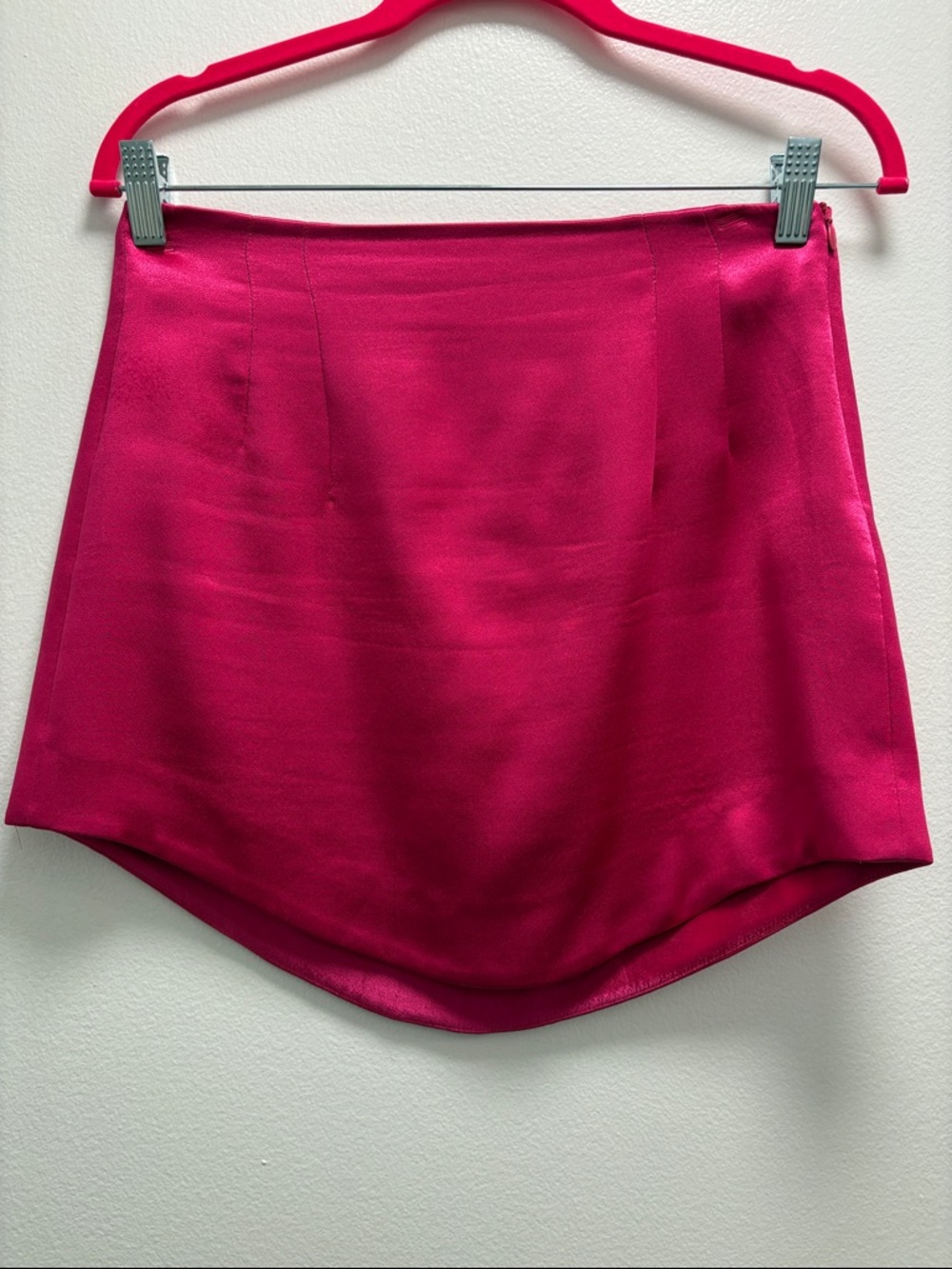 Bright Fuchsia Silk Skirt